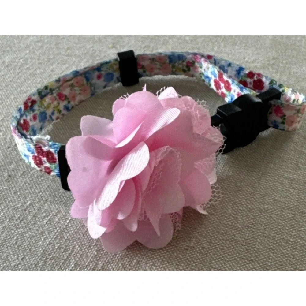 Pink Floral Kitten‎ Collar Break Away 9